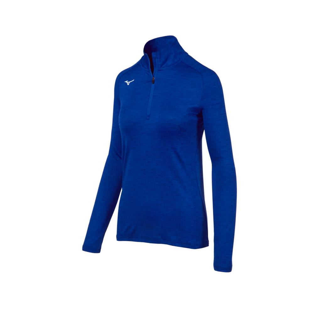 Womens Mizuno Alpha ½ Zip Pullover Royal Philippines (NXRDIJ132)